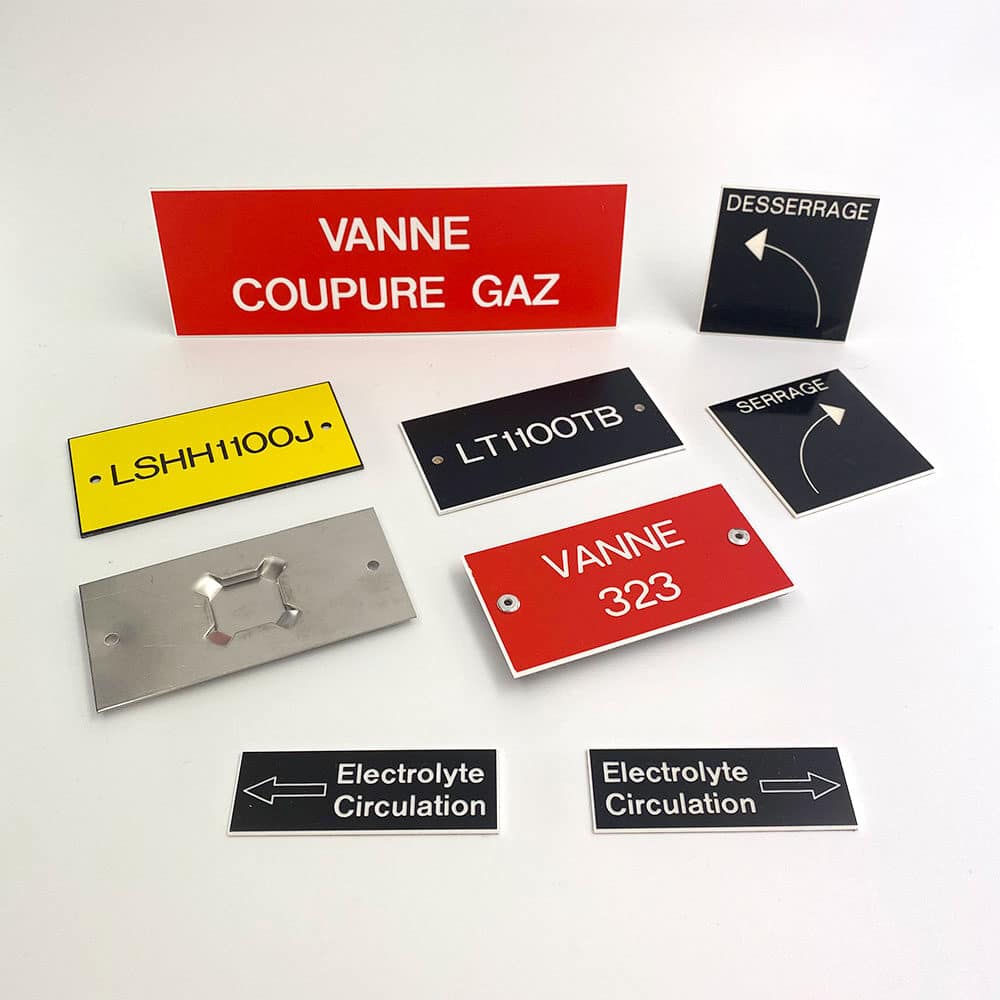 Fabricant Plaque gravée identification de vannes Fabricant Plaque gravée identification de vannes