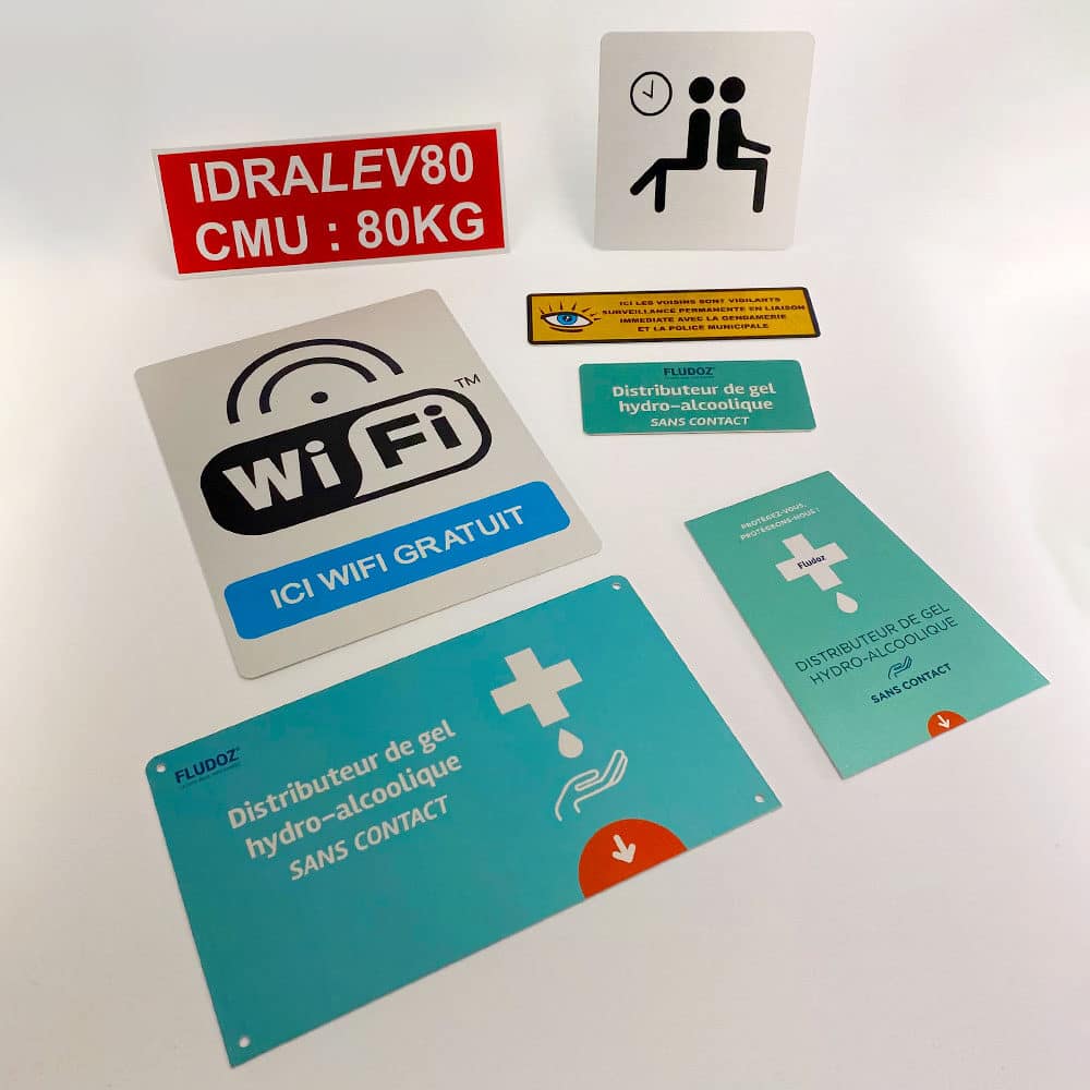 Fabricant Plaques de communication sur mesure Plaques gravées ou impression alu anodisé Fabricant Plaques de communication sur mesure Plaques gravées ou impression alu anodisé